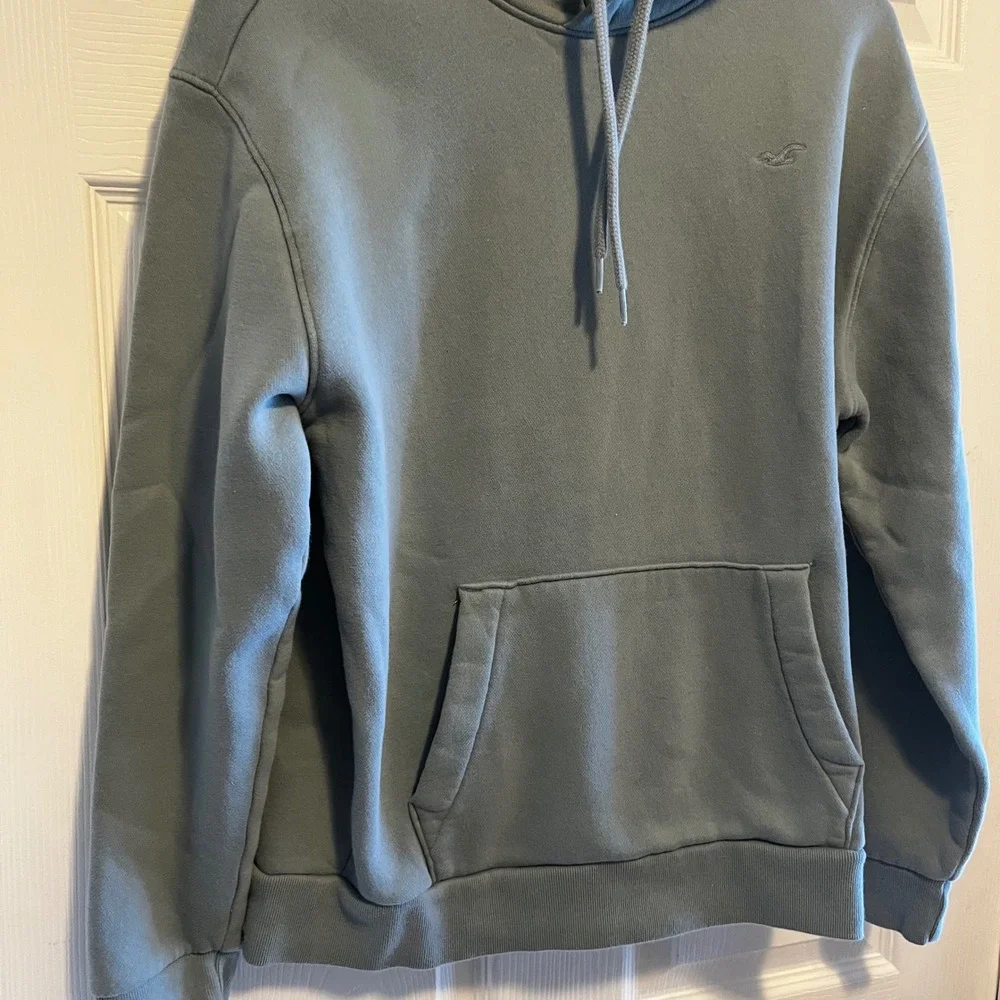 Hollister Sweatshirt Small Bird Icon Teal Green Activewear Casual Gym Lounge - Picture 6 of 8